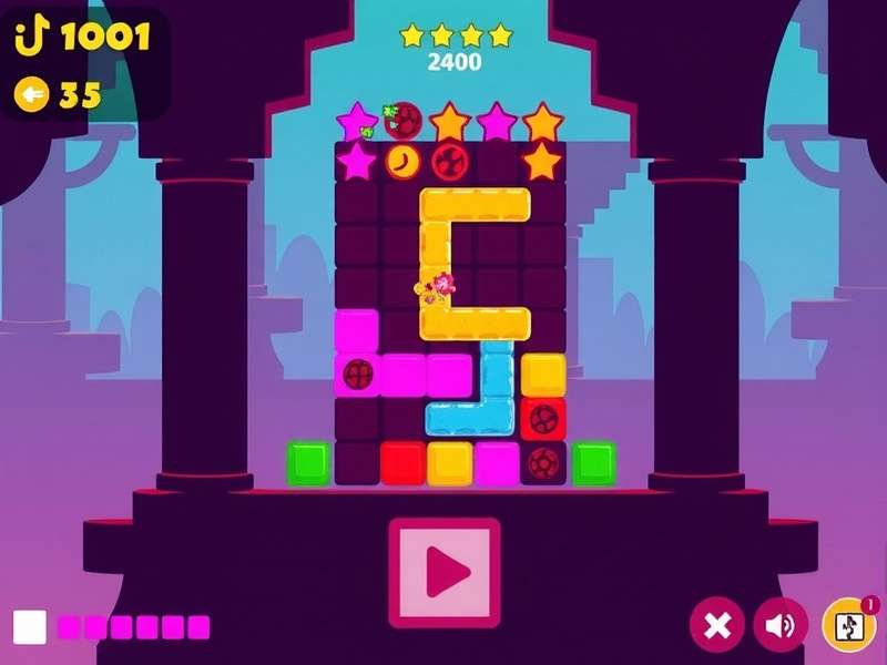 Hue Hero Journey gameplay screenshot showing colorful puzzle environment